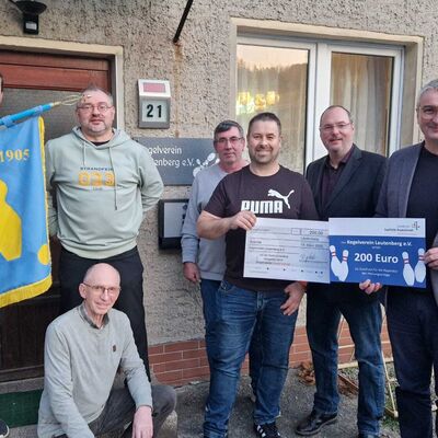 Scheckübergabe an Kegelverein Leutenberg