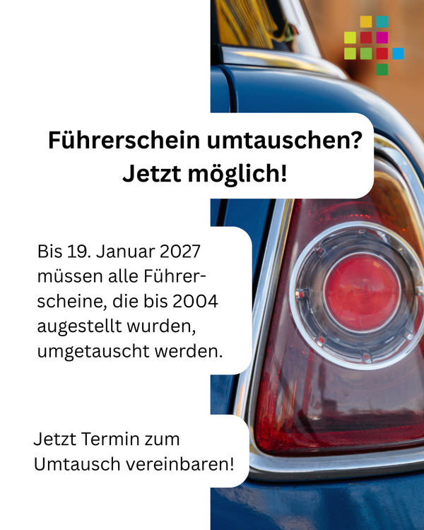 Bild vergr&ouml;&szlig;ern: Hinweis zum Führerscheintausch.