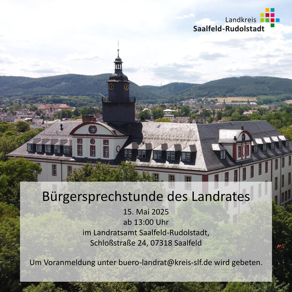 Bürgersprechstunde des Landrats am 15. Mai 2025 ab 13 Uhr