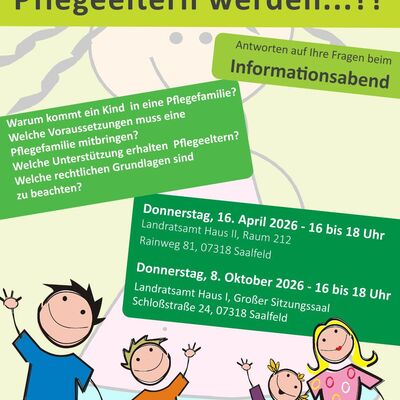 Flyer Informationsabende für potentielle Pflegeeltern