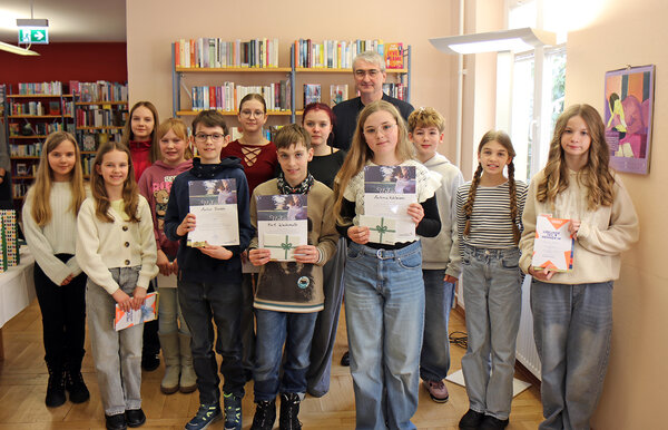 Siegerehrung des 67. Vorlesewettbewerbs.