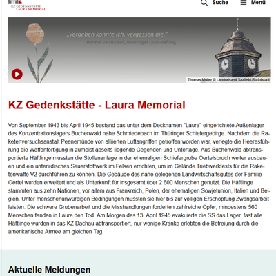 Screenshot neue Internetseite Laura